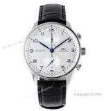 ZF Swiss IWC Chronograph Portugieser 7750 White Dial Watch - IWC Schaffhausen